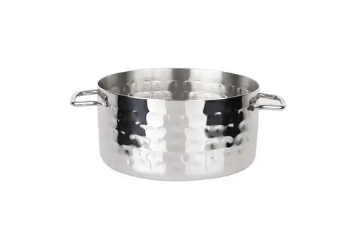  HorecaTraders Gehamerde mini braadpan van RVS | 460ml | 10(Ø)x6(H)cm 