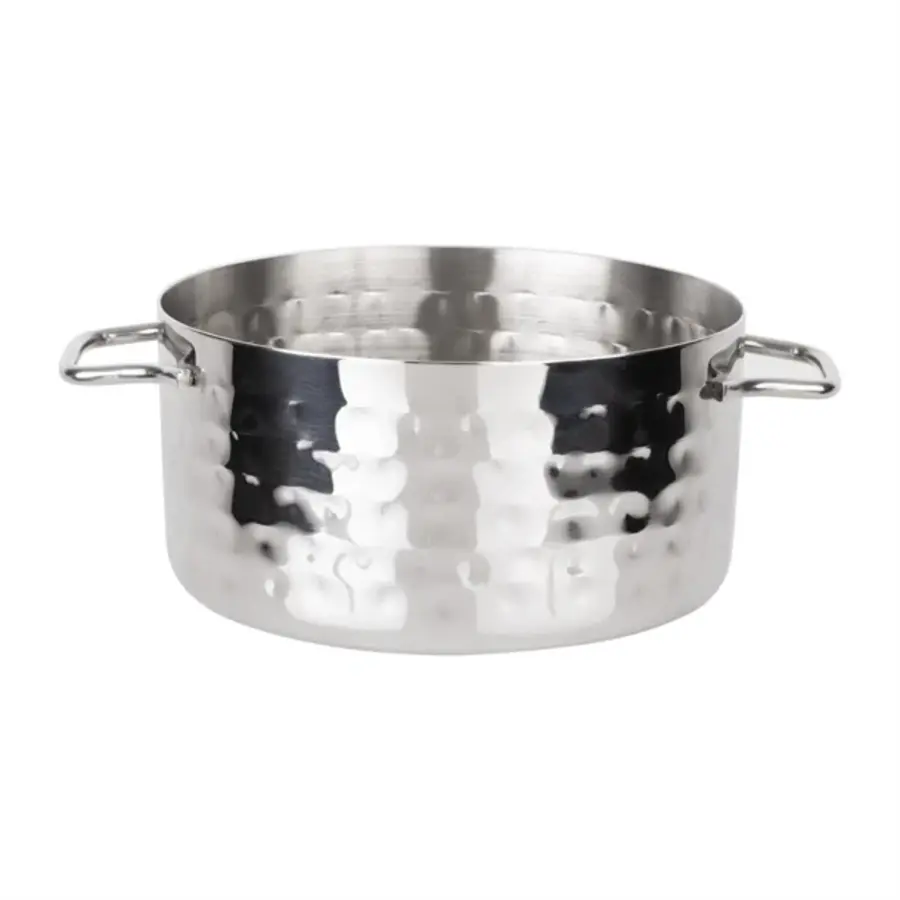 Mini poêle à frire en acier inoxydable martelé | 460 ml | 10 (Ø) x 6 (H) cm