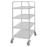 Clearing trolley | 4 levels | Stainless steel | 71x40.5x107.4cm