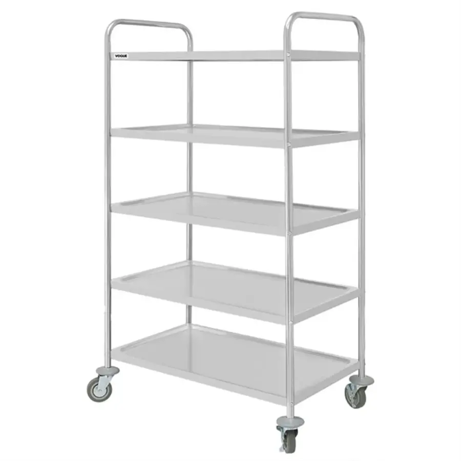 Clearing trolley | 5 levels | Stainless steel | 85.5x54x158.1cm