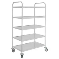 Clearing trolley | 5 levels | Stainless steel | 85.5x54x158.1cm