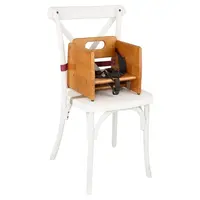 Verhogingszitje | Donker hout | Incl 5 puntsgordel | Tot 15kg | 28,4(h) x 29,7(b) x 29,9(l)cm