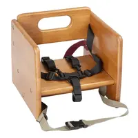 Rehausseur | Bois foncé | Harnais 5 points inclus | Jusqu'à 15 kg | 28,4 (H) x 29,7 (L) x 29,9 (P) cm