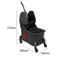 Seau à serpillière | Deux compartiments | Rouge | 30 L