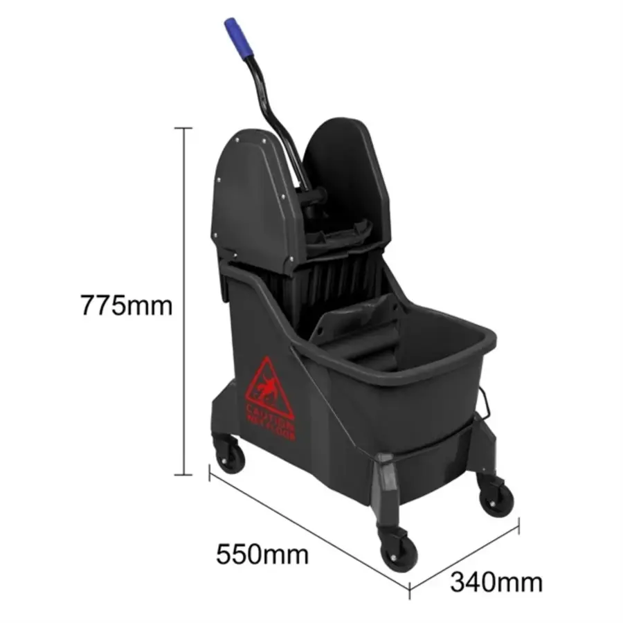 Seau à serpillière | Deux compartiments | Rouge | 30 L
