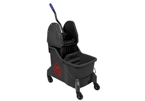  HorecaTraders Dweilemmer | Twee Compartimenten | Rood | 30L 