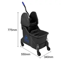 Putzeimer | Zwei Fächer | Blau | 30 l