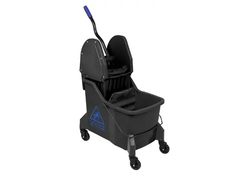  HorecaTraders Seau à serpillière | Deux compartiments | Bleu | 30 L 