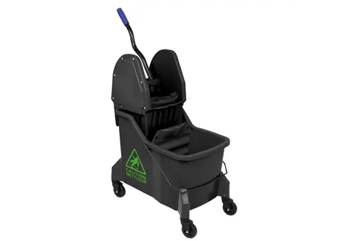  HorecaTraders Seau à serpillière | Deux compartiments | Vert | 30 L 