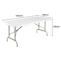 Table | Centerfold | Rectangle | White | 73.8(H)x1836,(L)x76(W)cm