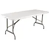 HorecaTraders Tafel | Middenvouw | Rechthoek | Wit | 73,8(H)x1836,(L)x76(W)cm