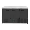 HorecaTraders Refrigerated workbench | Black | 400L | 3 doors | 87.5(h) x 137(w) x 70(d)cm