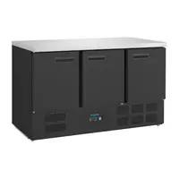 Koelkwerkbank | Zwart | 400L | 3 deurs | 87,5(h) x 137(b) x 70(d)cm