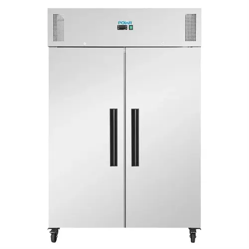 HorecaTraders Refrigerator | Upright | 2 doors | Stainless steel | 1152L | 209(h) x 134(w) x 87.5(d)cm 