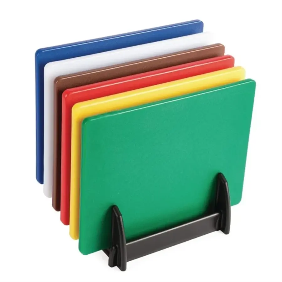 Snijplanken en messenset | Hygiplas | LDPE | 6 stuks