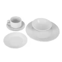 Service de table | 5 pièces | 24 tasses et soucoupes, 24 assiettes (16,5 cm), 24 assiettes (25 cm) et 24 petits bols