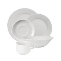 Dinnerware set | 5-piece | 24 cups and saucers, 24 plates (16.5 cm), 24 plates (25 cm), and 24 small bowls