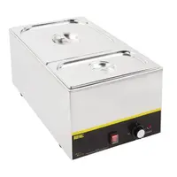 Récipients Gastronorm | Lot | 1/3 et 2/3 | Couvercle inclus | Profondeur : 15 cm