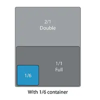 Gastronorm-Behälter | Set | 2 x 1/6 und 2/3 | Mit Deckel | 15 cm tief