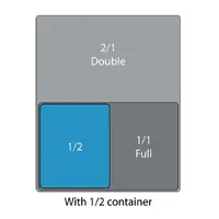 Casseroles Gastronorm | Lot | 1/2 et 2 x 1/4 | Avec couvercle | Profondeur : 15 cm