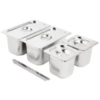 Gastronorm | Baking set | 2x 1/3 2x 1/6 | With lid | 16l