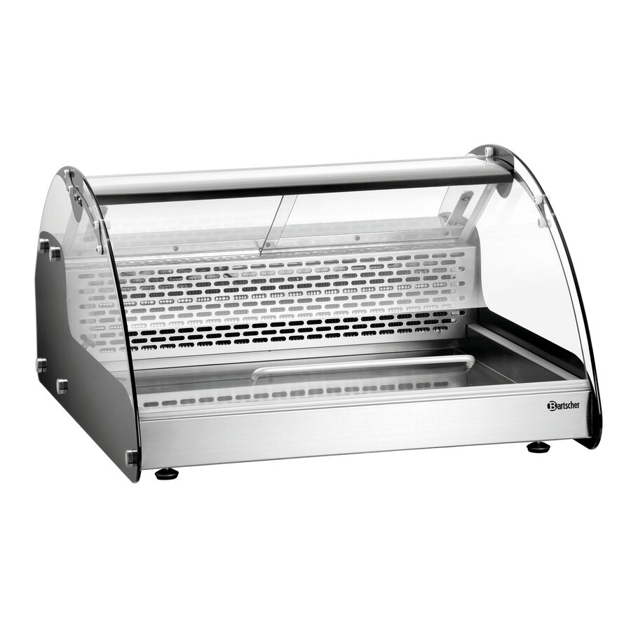 Refrigerated display case – Stainless steel refrigerated display case 118L | 1–10°C | Black/Silver