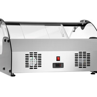 Vitrine réfrigérée – Vitrine réfrigérée en acier inoxydable 118 L | 1–10 °C | Noir/Argent