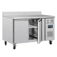 Double Door Refrigerated Workbench with Back Panel | 205L | 2°C to +8°C | 95x136x70 cm | A