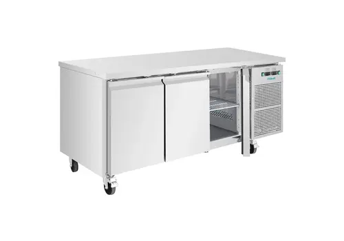  HorecaTraders Refrigerated workbench | 3 doors | 314L | stainless steel | 86(h)x179.5(w)x70(d)cm 