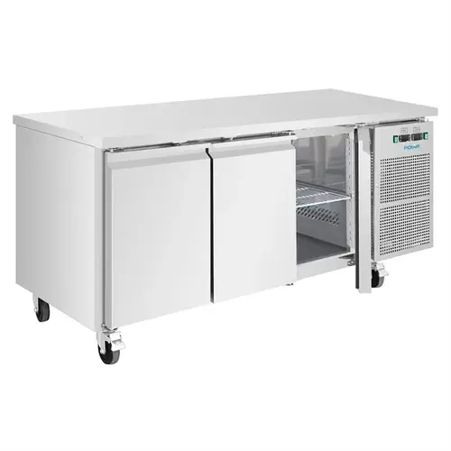  HorecaTraders Koelwerkbank | 3 deurs | 314L | RVS | 86(h)x179,5(b)x70(d)cm 
