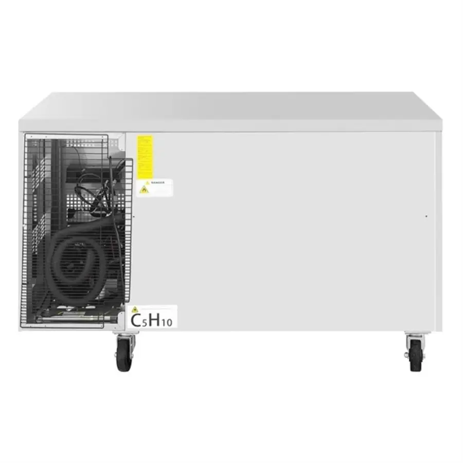 Refrigerated workbench | Double door | 260L | Stainless steel | 86(h)x136(w)x60(d)cm