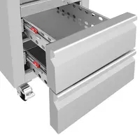 Refrigerator | 1 door | 2 drawers | 292L | Stainless steel | +2°C to +8°C | 210(h)x48.4(w)x74.5(d)cm