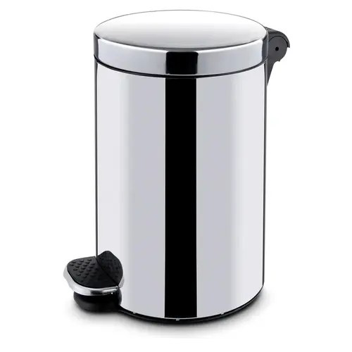  HorecaTraders Pedal bin | With inner bucket | Stainless steel | Non-slip | ø30x(h)65cm 