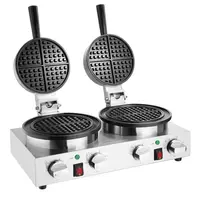 Waffeleisen | Doppelt | Bis zu 60 Waffeln (180 mm Durchmesser)/Stunde | 19,8 (H) x 50 (B) x 29 (T) cm