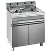 Diverso Friteuse | Elektrisch | 14+14L | 100°C/190°C | 18kW (2x 400V) | Aftapkranen | 75x65,5x84,5/98,5(h)cm