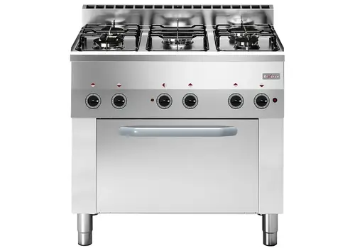  Diverso Cuisinière + four à convection | Gaz/Électrique | 5 brûleurs | Électrique | 90 x 60 x 85 (h) cm 