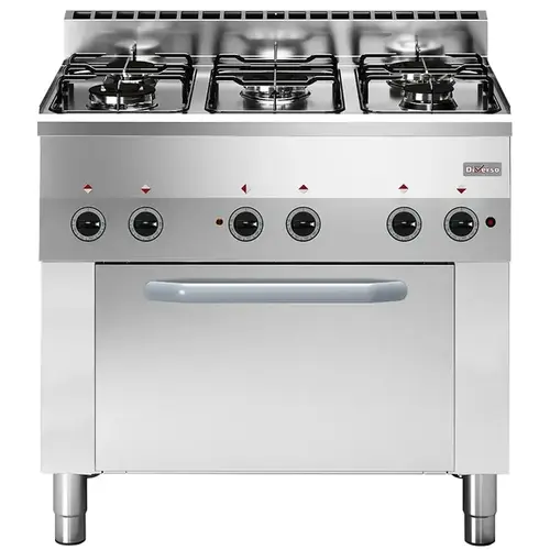  Diverso Cuisinière + four à convection | Gaz/Électrique | 5 brûleurs | Électrique | 90 x 60 x 85 (h) cm 