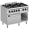 Diverso Fornuis + Oven | Gas | 6 Branders (6x 5.5kW) +  Oven (5.2kW) | Waakvlam | 110x70x85(h)cm
