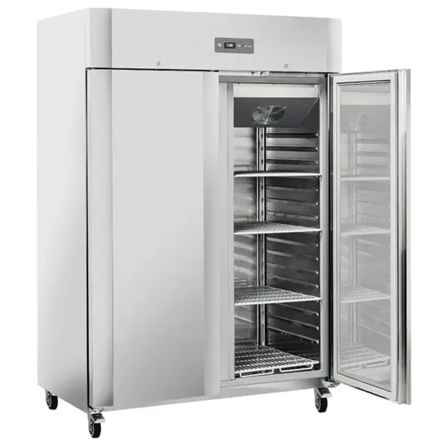 Kühlschrank | 1200 l (2/1 GN) | Edelstahl | -2 °C/+8 °C | Gebremste Räder | 140 x 82,3 x 204,5 (H) cm
