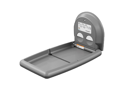  Koala Care Vertikaler Pflegetisch | Grau | B 527 x T 101 x H 911 mm 