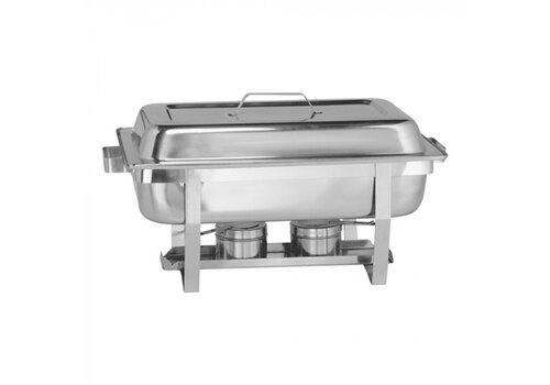  HorecaTraders Chafing dish | 1/1 GN | Acier inoxydable | 35,3 x 60,5 x 30,2 cm 