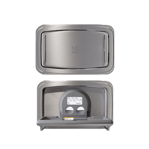  Koala Care Horizontale Verzorgingstafel RVS | Muurinbouw | B 1053 x D 98 x H 669 mm 