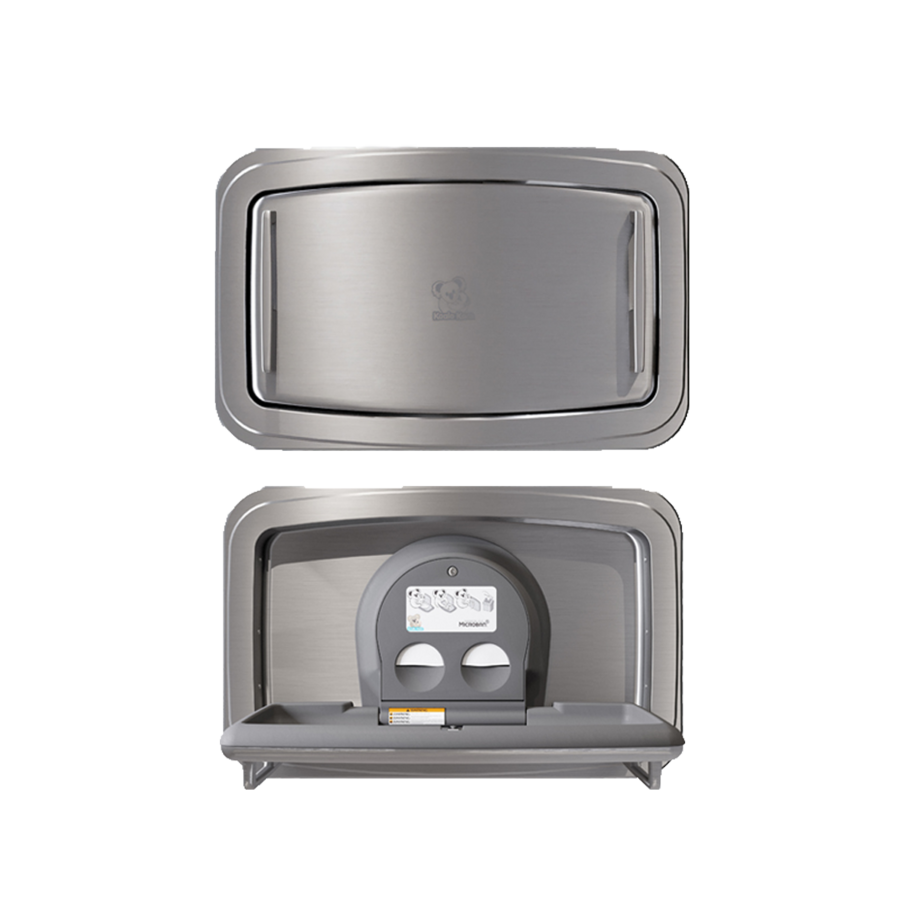 Table de soins horizontale – Acier inoxydable, fixation murale ou en surface