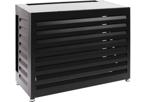  Nedco Hotte pour pompe à chaleur/climatiseur | Aluminium | Noir | 500 x 1000 x 750 mm 