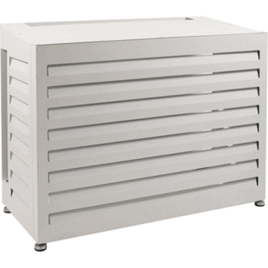 Casing for air conditioning or heat pump, white aluminum, 550x850x1100mm