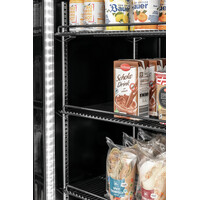 Kombinierter Kühl- und Gefrierschrank, schwarz | Glastüren | 820 l | 1220 x 805 x 2000 mm