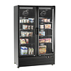 Combination refrigerator and freezer black | glass doors | 820 L | 1220x805x2000 mm