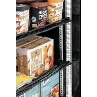 Kombinierter Kühl- und Gefrierschrank, schwarz | Glastüren | 430 l | 700 x 800 x 2000 mm