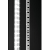 Réfrigérateur-congélateur combiné noir | portes vitrées | 430 L | 700 x 800 x 2000 mm