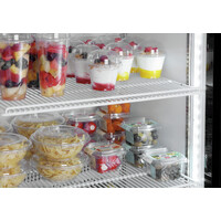 Combi-koelkast & vrieskast zwart | glazen deuren | 430 L | 695x765x2000 mm